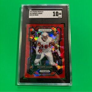2024 Panini Prizm Draft Picks #66 Davante Adams Red Ice Prizm SGC 10!!